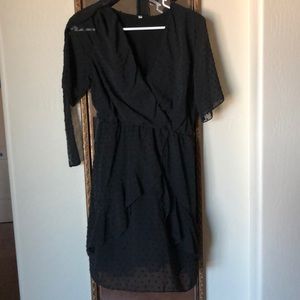 Black Chiffon mini dress